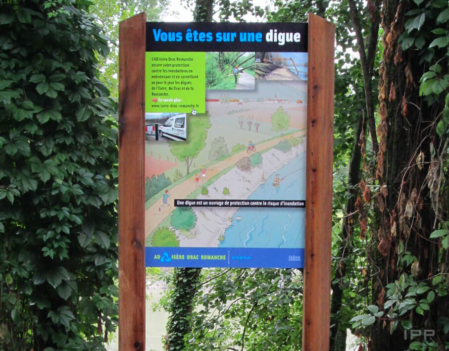Signalétique touristique Isère Drac vue détaillée